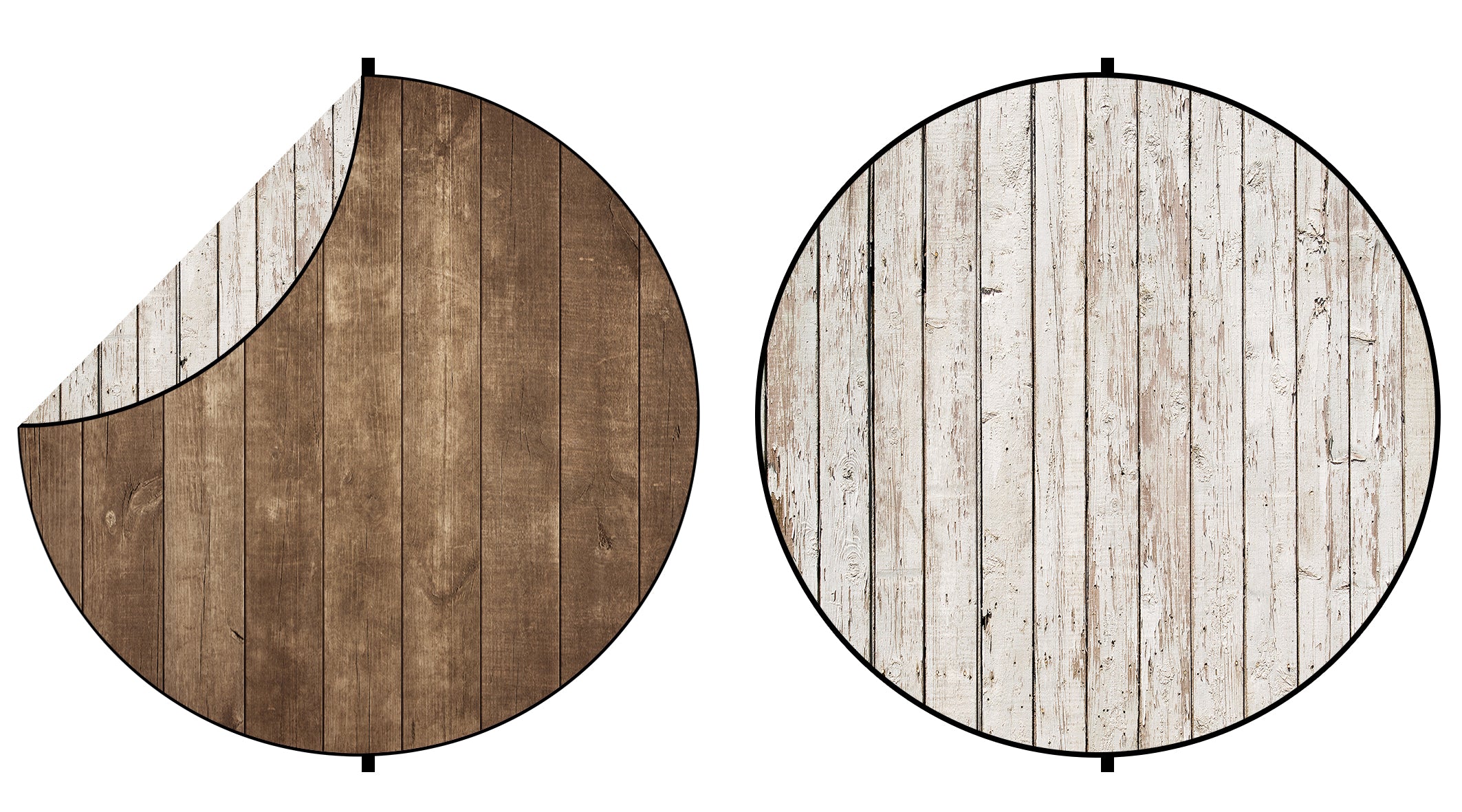 Kate Abstract Wood White and Brown Collapsible Backdrop for Photography 5X5ft(1.5x1.5m)