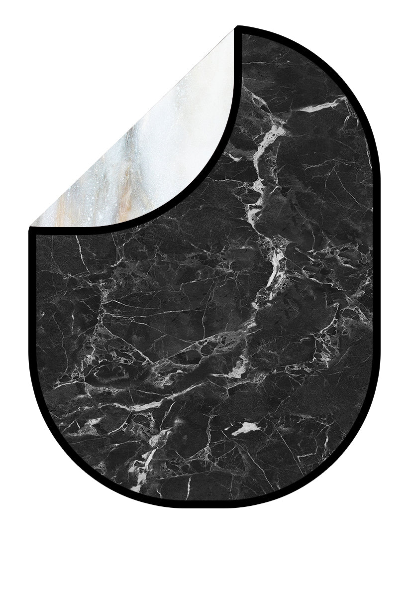 Kate Black White Marble Collapsible Backdrop Photography 5X6.5ft(1.5x2m)