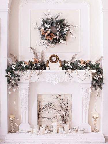 Kate Christmas White Room with Decorations Backdrop Designed by Jerry_Sina