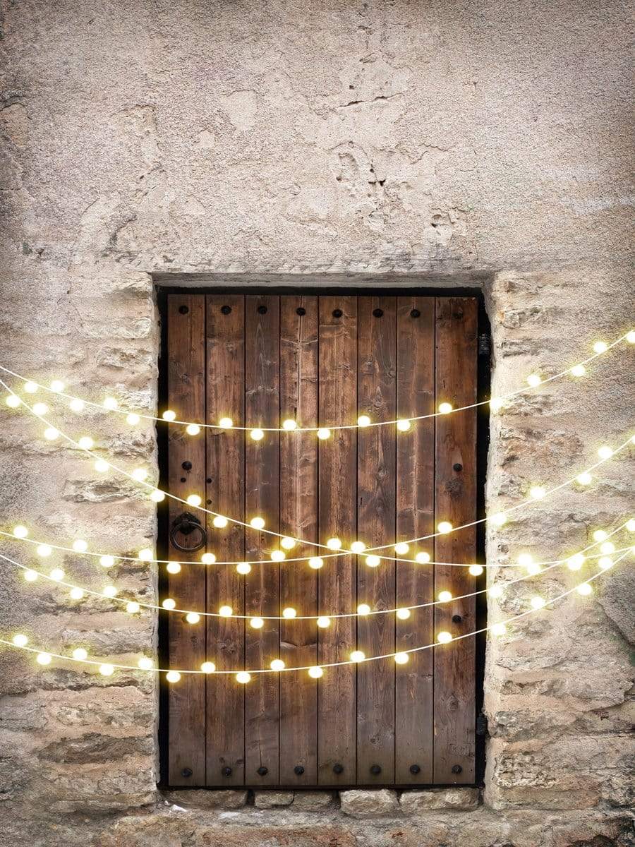 Kate Vintage Wall and Door with Lights Children Backdrop for Children Designed by JFCC - Kate Backdrop AU