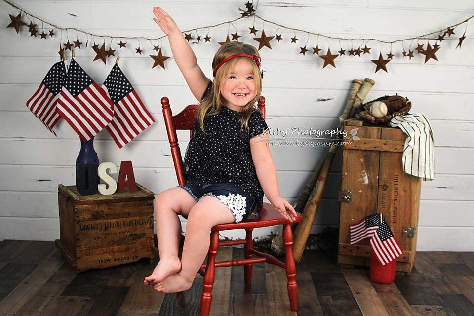 Kate Stars and Stripes Forever July of 4th Backdrop designed by Arica Kirby