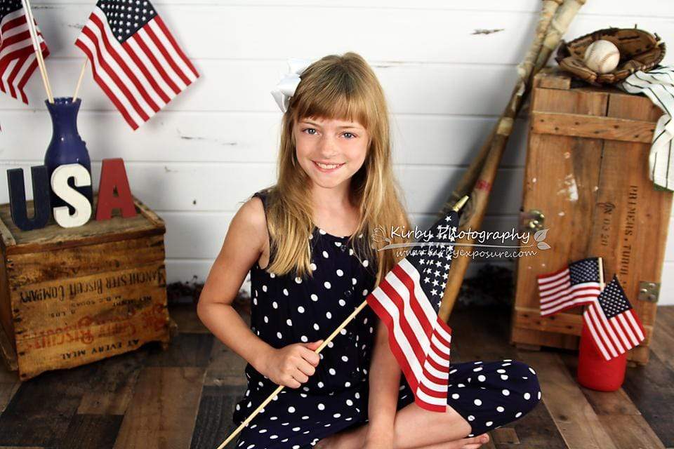 Kate Stars and Stripes Forever July of 4th Backdrop designed by Arica Kirby - Kate Backdrop AU