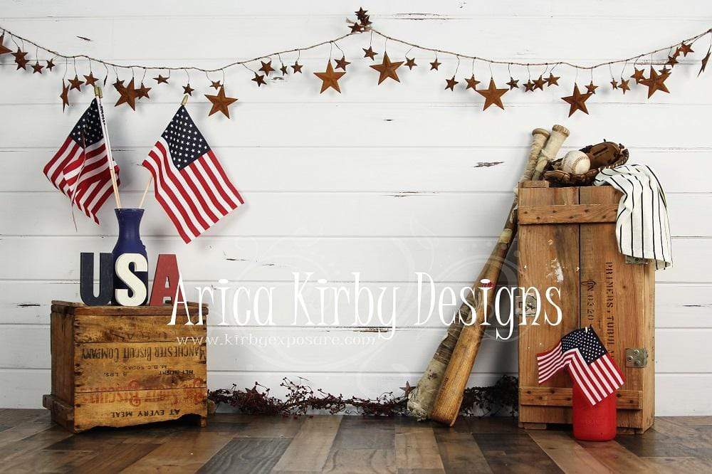 Kate Stars and Stripes Forever July of 4th Backdrop designed by Arica Kirby