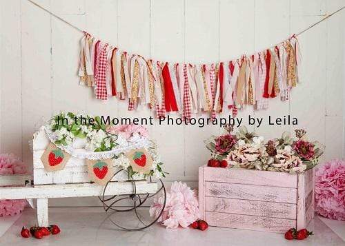 Kate Children Strawberry Decorations Backdrop for Photography Designed By Leila Steffens