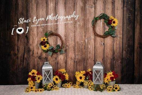 Kate Sunflowers Lanterns Backdrop for Photography Designed By Stacilynnphotography - Kate Backdrop AU