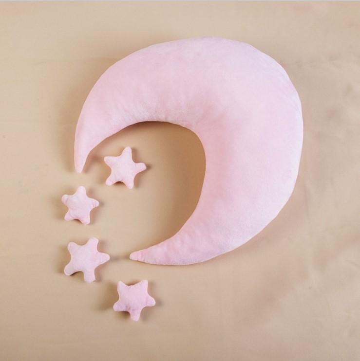 Studio Props Baby Star and Moon Pillow Newborn Photo Props