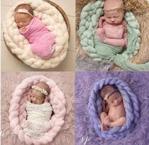 Newborn Photography Basket Braid Wool Wrap Baby Photo Props AU