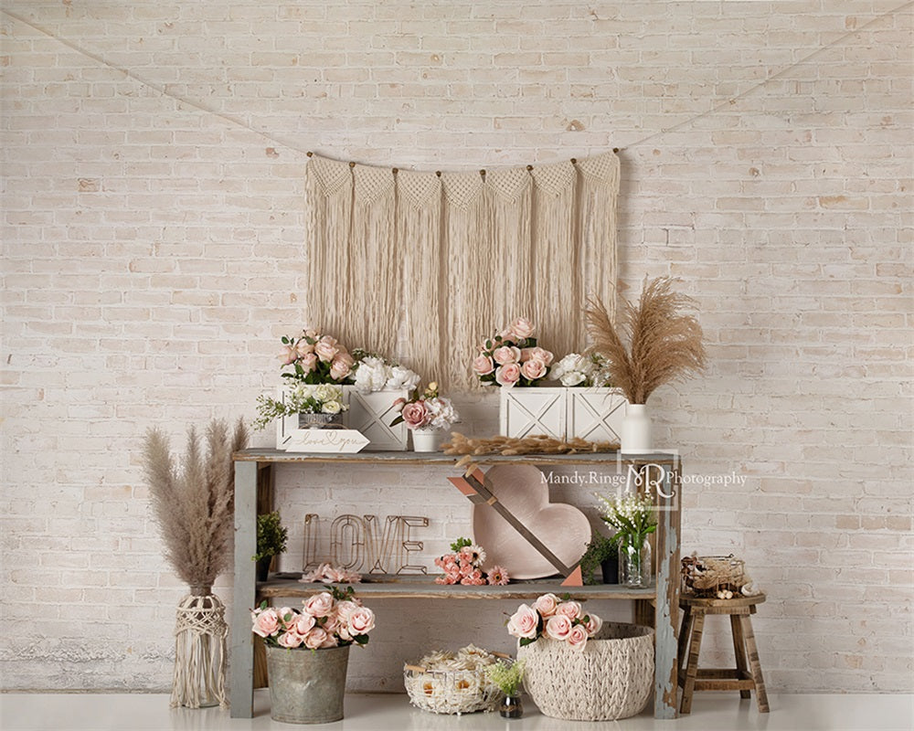 Kate Boho Valentine's Day Backdrop Designed by Mandy Ringe Photography - Kate Backdrop AU
