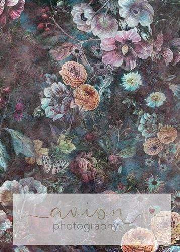 Kate Retro Floral Obscure Mist Backdrop for Photography Designed By Avion Photography