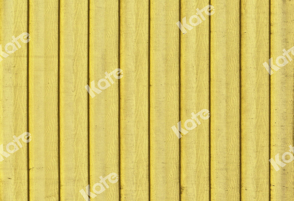 Kate Yellow Wood Texture Rubber Floor Mat Designed by Kate Image