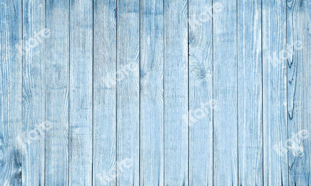 Kate Blue Wood Texture Rubber Floor Mat Designed by Kate Image - Kate Backdrop AU
