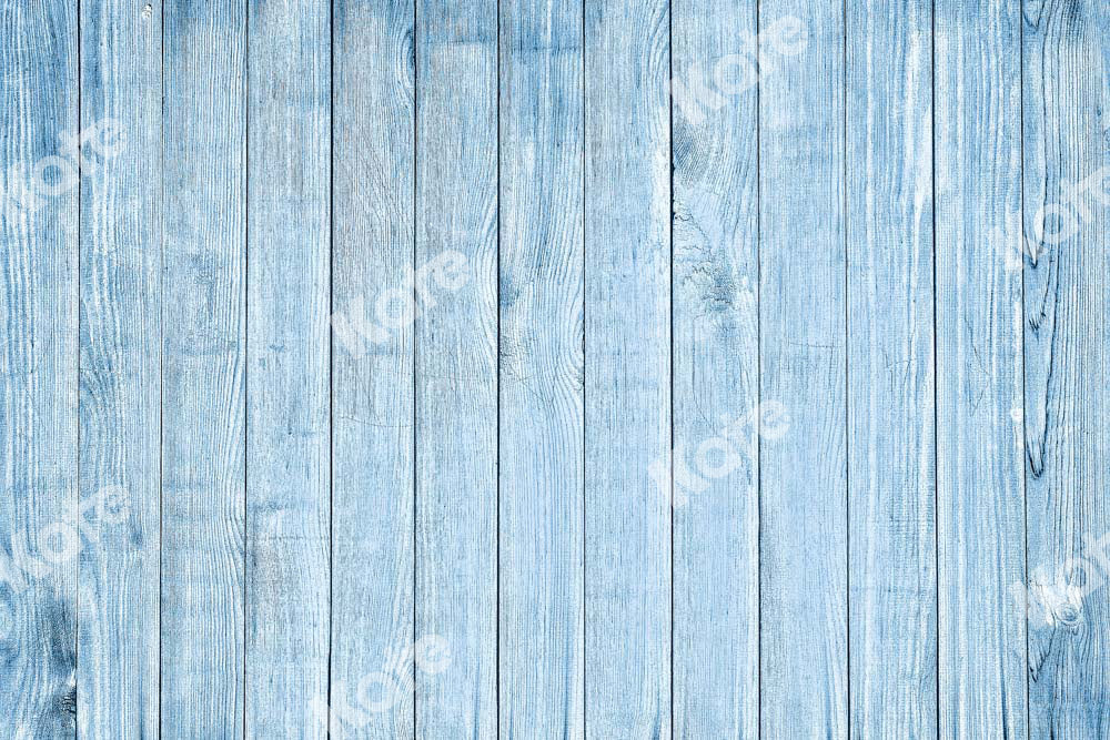 Kate Blue Wood Texture Rubber Floor Mat Designed by Kate Image