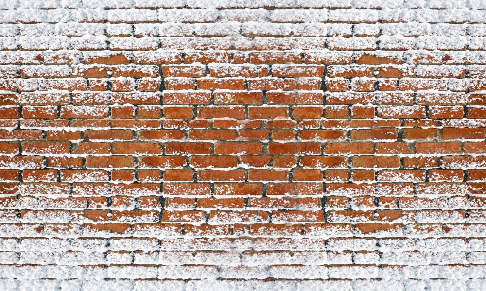 Kate Snow Red Brick Winter Rubber Floor Mat - Kate Backdrop AU