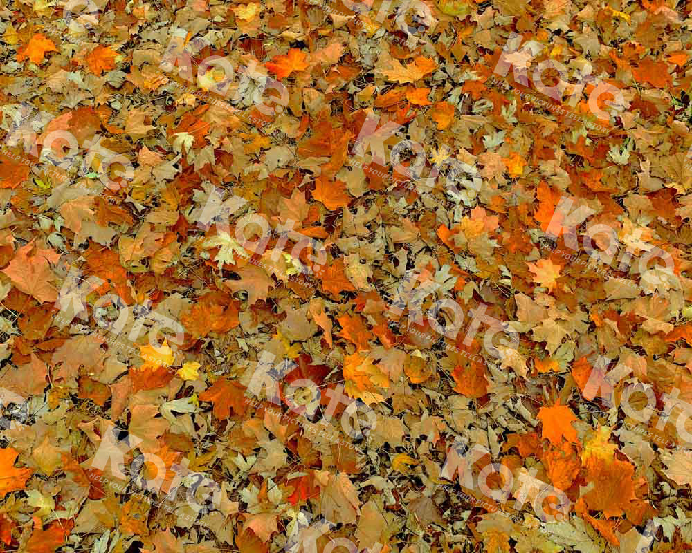 Kate Autumn Fallen Leaves Rubber Floor Mat - Kate Backdrop AU