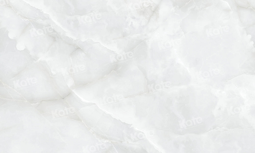 Kate White Marble Light Texture Rubber Floor Mat