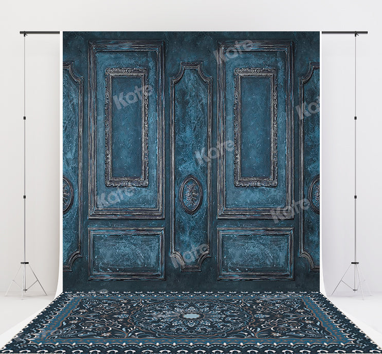 Kate Sweep Blue Retro Wall Carpet Backdrop for Photography - Kate Backdrop AU