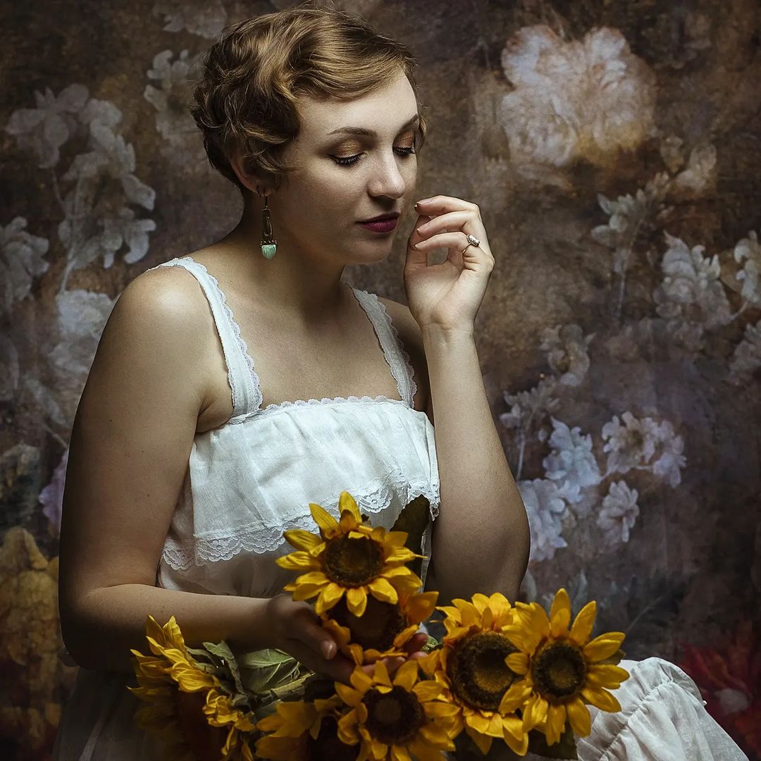 Kate Fine Art Retro Florals Backdrop for Photography