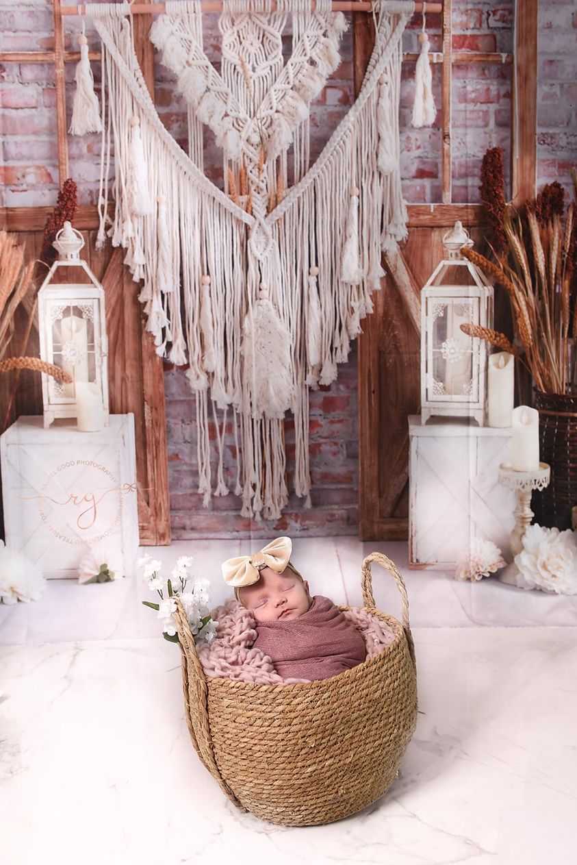 Kate Harvest Wheat Boho Rustic Backdrop Designed by Emetselch - Kate Backdrop AU