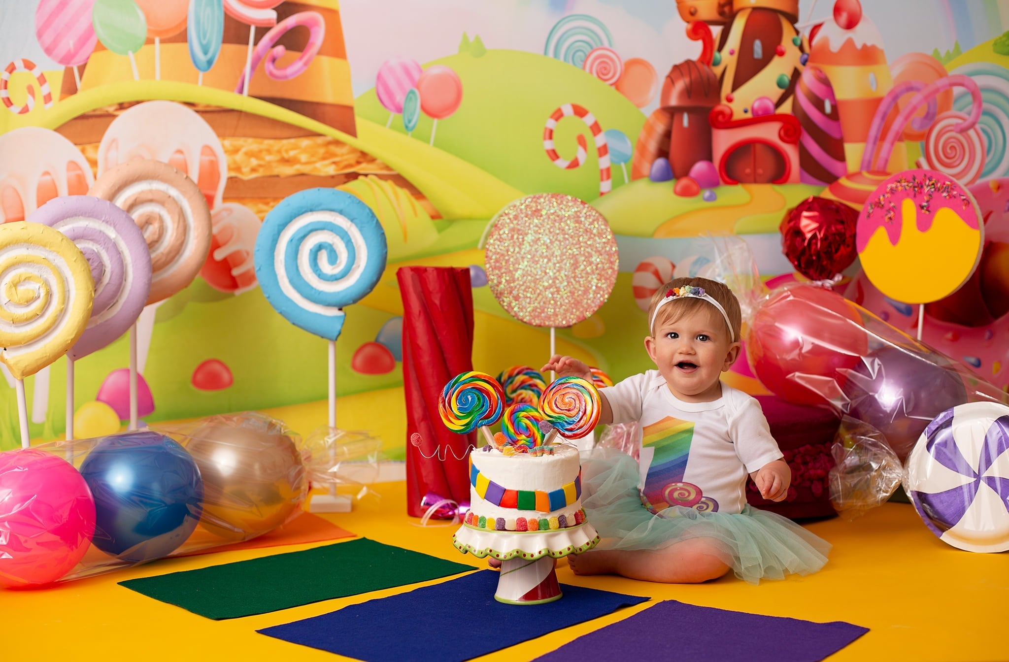 Kate Candy Animation World Backdrop Cake Smash for Children Photography - Kate Backdrop AU