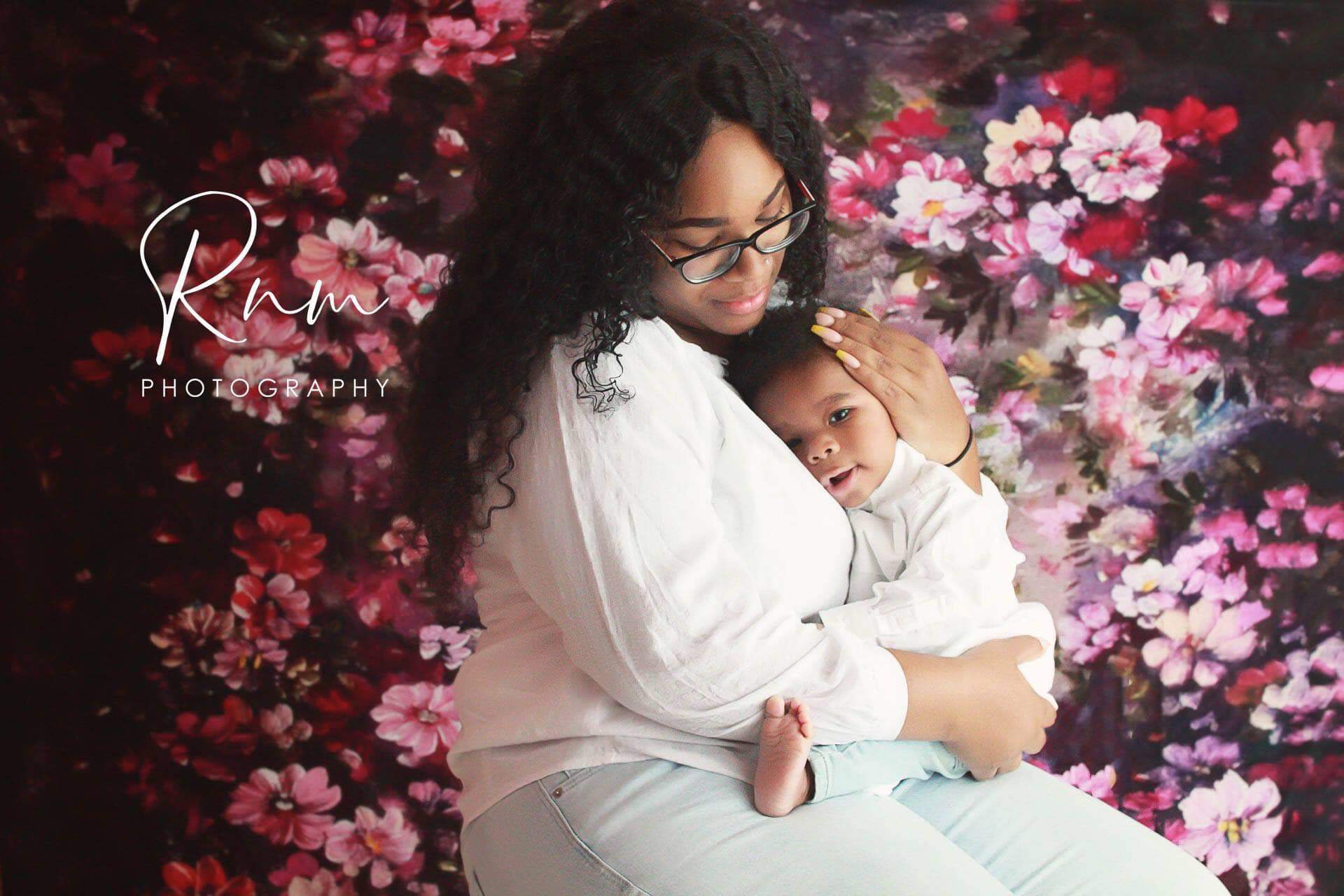 Kate Fantasy Purple Flowers Valentines background for Photography - Kate Backdrop AU