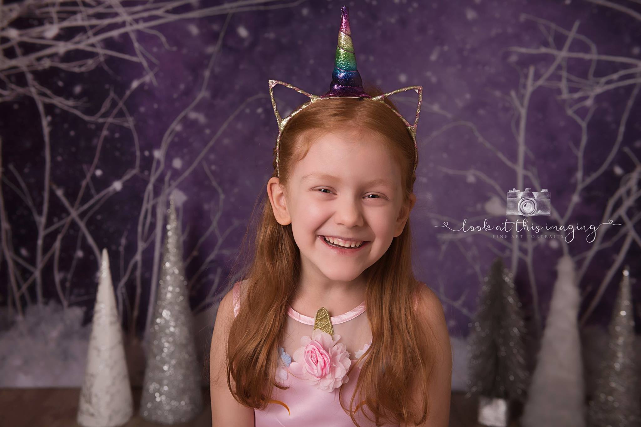 Kate Purple Winter Wonderland Snowy Backdrop Designed By Arica Kirby - Kate Backdrop AU