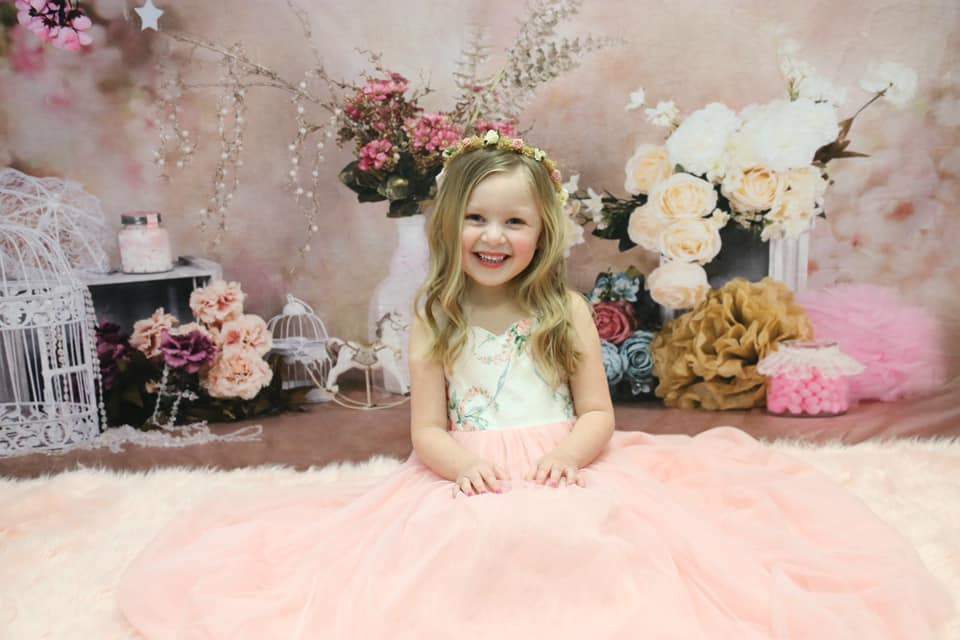 Kate floral antique pink for cake smash Backdrop designed by Studio Gumot - Kate Backdrop AU