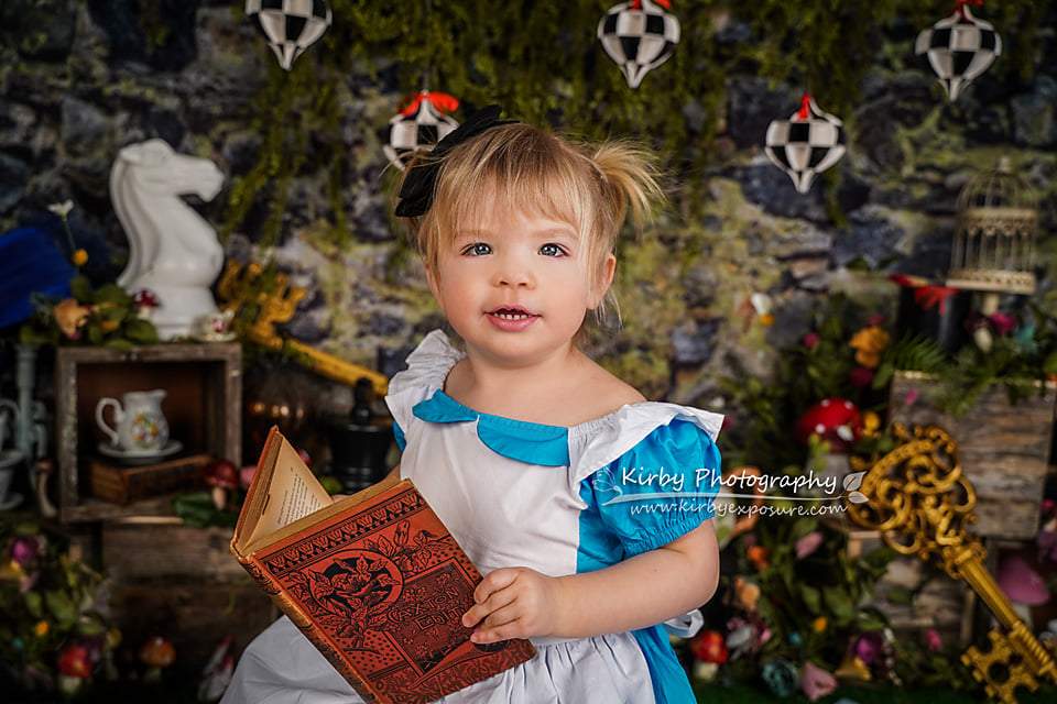 Kate Spring Alice Tea Fairy Tale Backdrop Designed by Arica Kirby - Kate Backdrop AU
