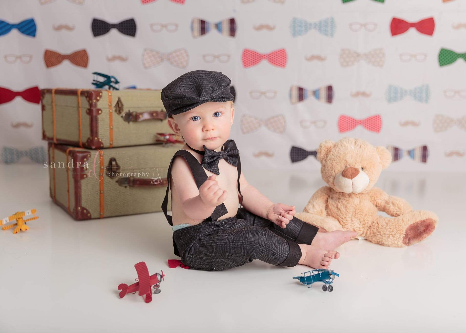 Kate Bowties for Little Guys Father's Day Backdrop for Photography Designed by Amanda Moffatt - Kate Backdrop AU