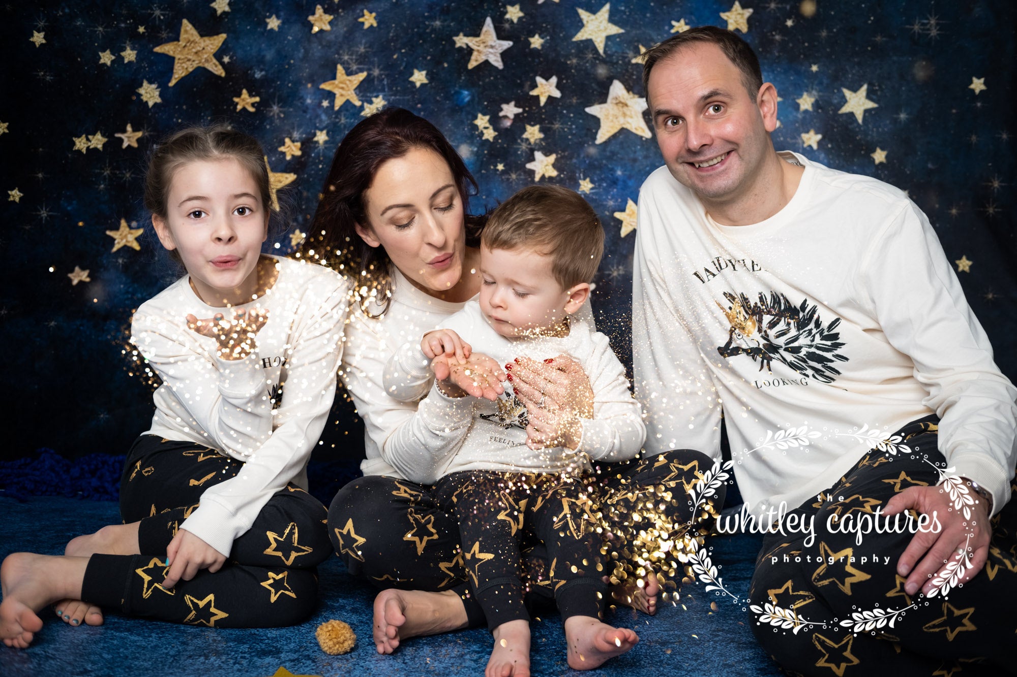 Kate Night Sky with Gold Stars Children Birthday Backdrop for Photography Designed by Mandy Ringe Photography - Kate Backdrop AU