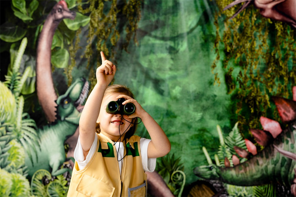 Kate Jungle Adventure Dinosaurs Backdrop Designed by Mandy Ringe Photography