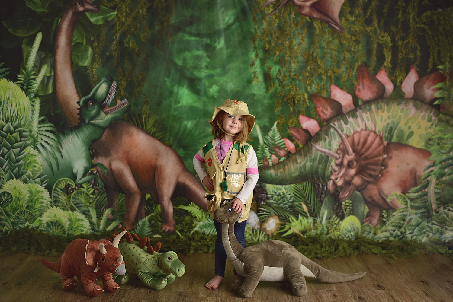 Kate Jungle Adventure Dinosaurs Backdrop Designed by Mandy Ringe Photography