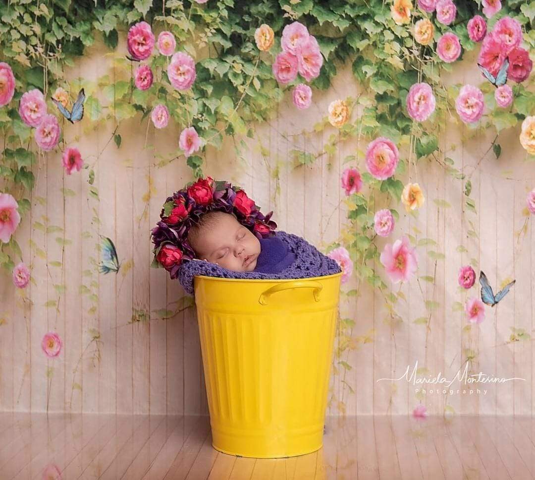 Kate Flower Easter Backdrop wood Floral Background photography - Kate Backdrop AU