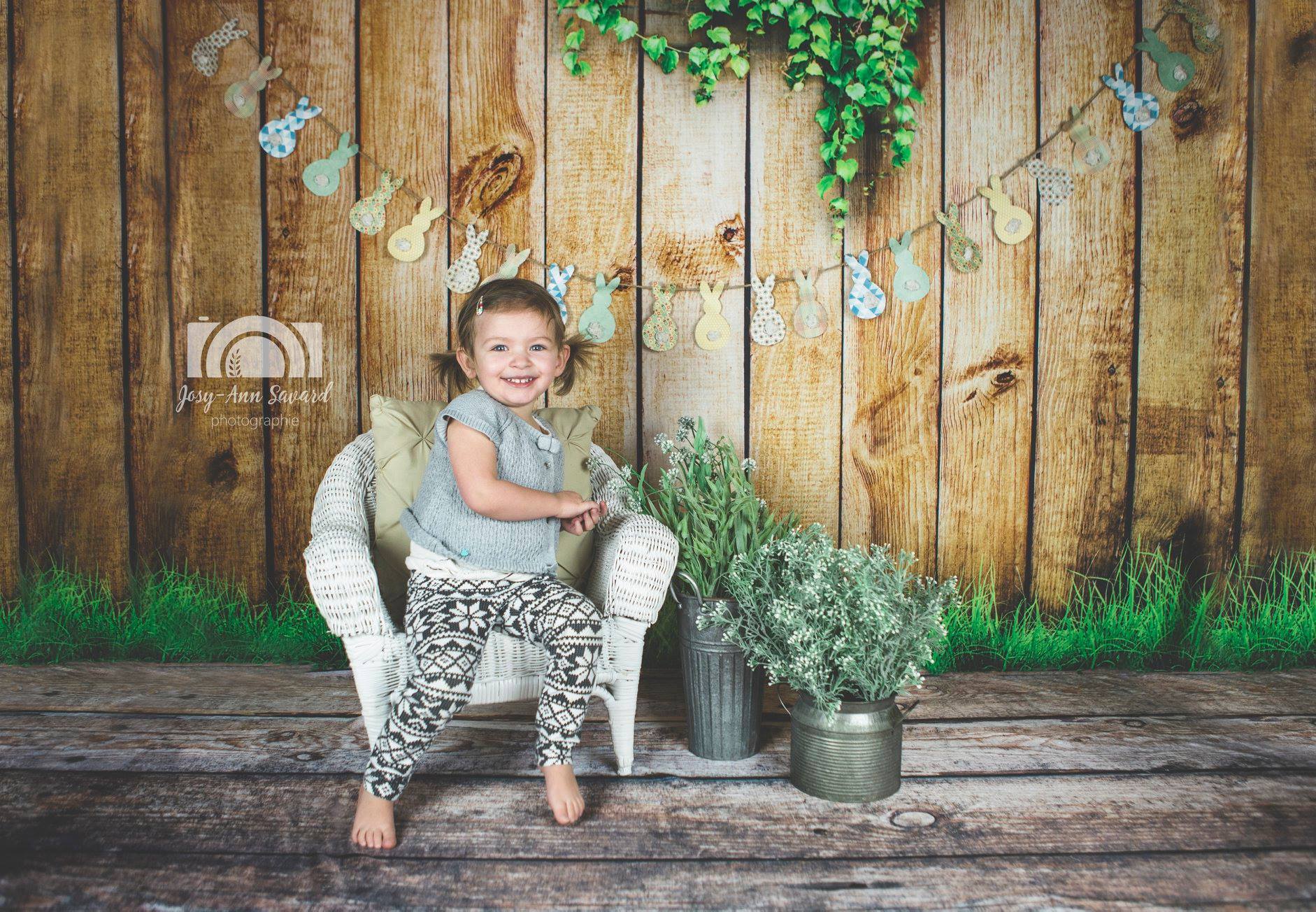Kate Spring Wooden Backdrop for Easter/Wedding/Newborn