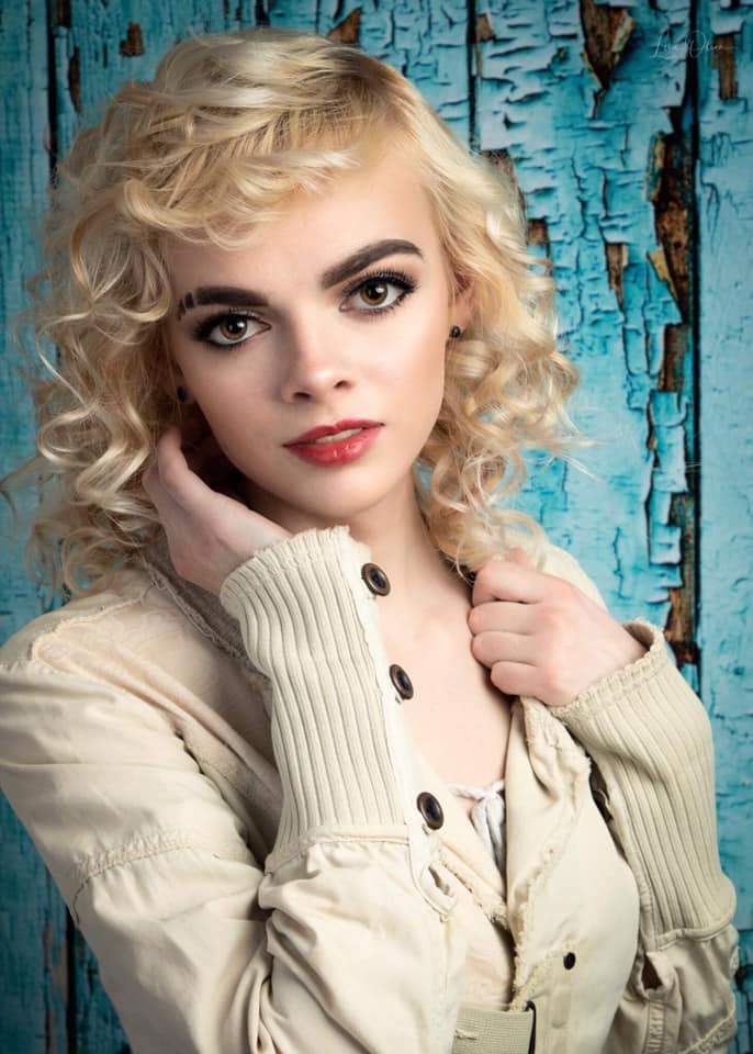 Kate Retro Style Blue Broken Wood Wall Backdrop - Kate Backdrop AU