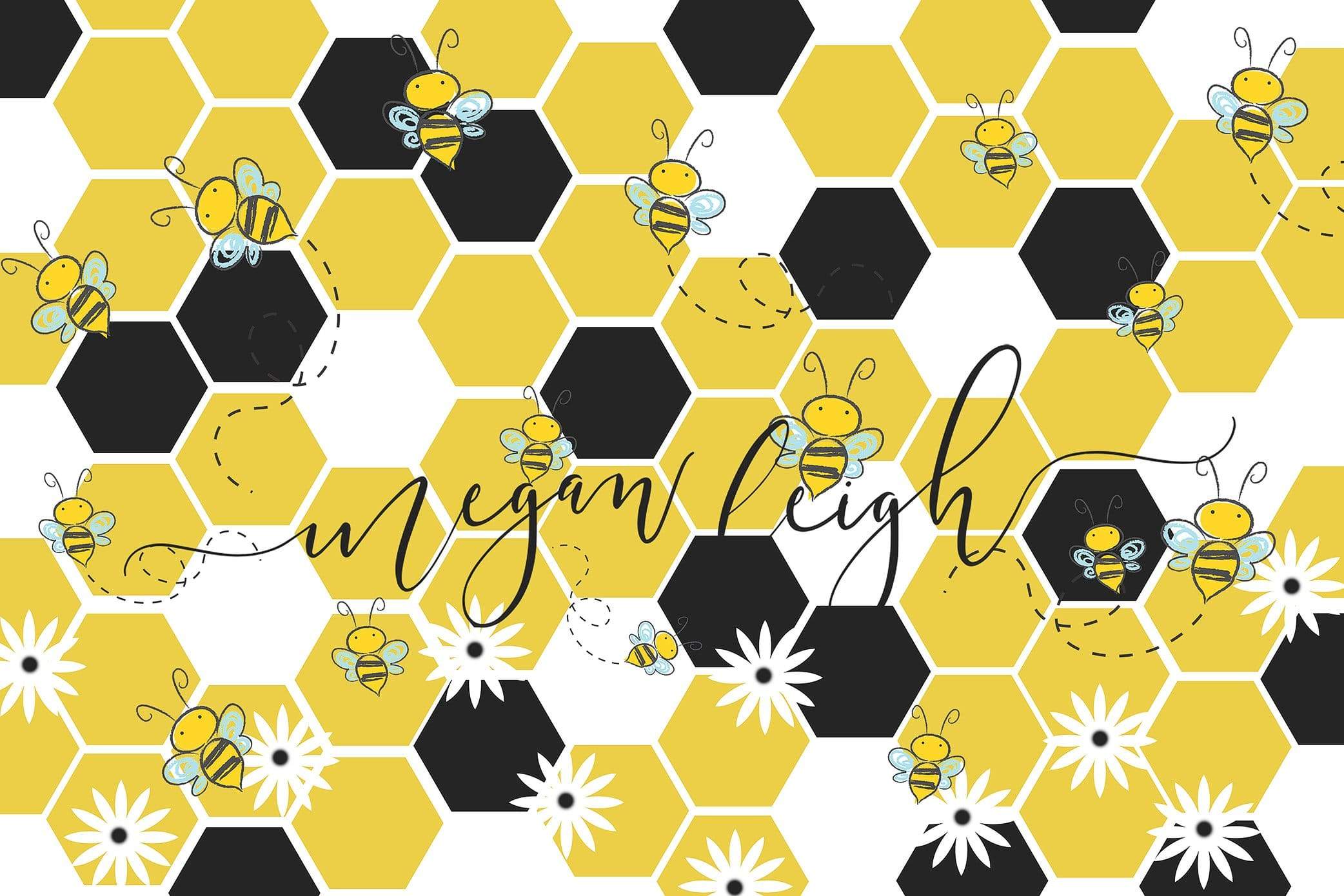 Kate Bumble Bee Summer Backdrop for Photography Designed by Megan Leigh Photography - Kate Backdrop AU