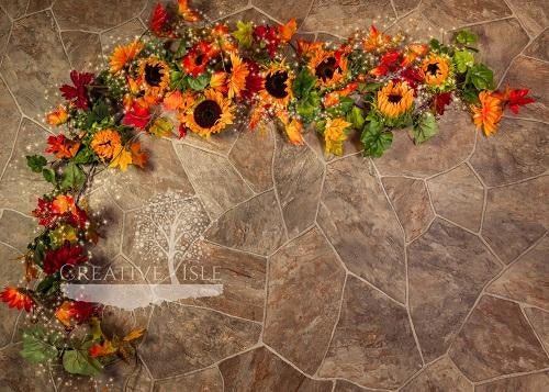 Kate Fall Stone Backdrop Designed by Chrissie Green