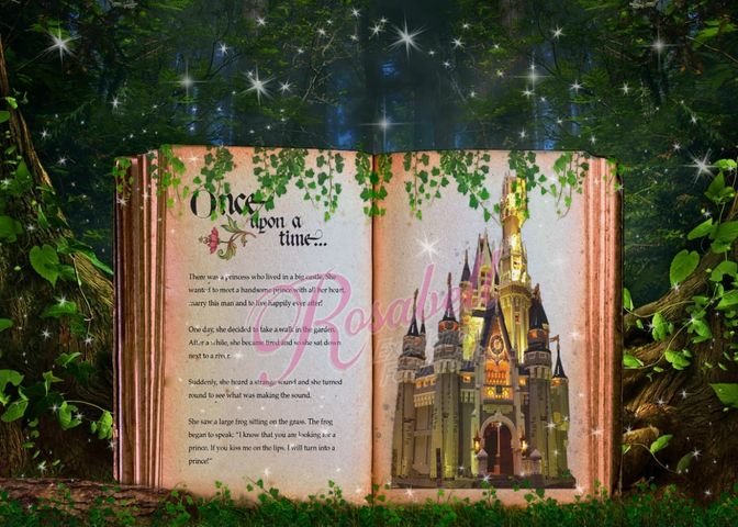 Kate Princess Book Fairytale Backdrop Designed by Rosabell Photography