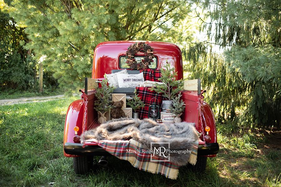 Kate Red Christmas Truck Backdrop Designed by Mandy Ringe Photography