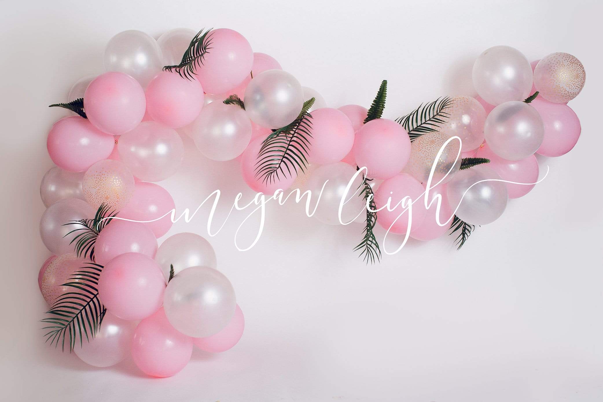 Kate Pink Balloon Garland Birthday Backdrop for Photography Designed by Megan Leigh Photography - Kate Backdrop AU