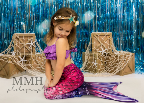 Kate Underwater Tinsel Mermaid Backdrop Designed by Melissa McCraw-Hummer - Kate Backdrop AU