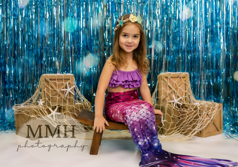 Kate Underwater Tinsel Mermaid Backdrop Designed by Melissa McCraw-Hummer - Kate Backdrop AU