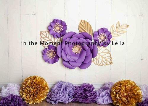 Kate Purple Elegance Floral Backdrop for Photography Designed By Leila Steffens