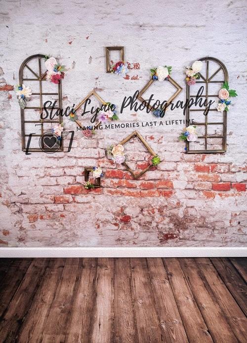 Kate Floral Frames Vertical Backdrop Designed by Stacilynnphotography