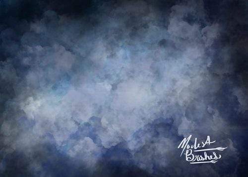 Kate Stormy Clouds Dark Blue Backdrop Designed by Modest Brushes