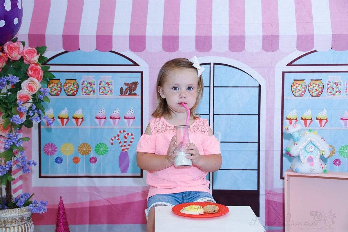Kate Pink Candy Shop Children Backdrop for Photography designed by Jerry_Sina