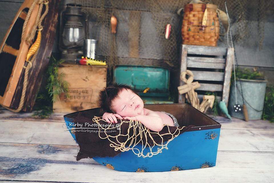Kate Go Fishing Children Backdrop for Photography Designed By Arica Kirby - Kate Backdrop AU